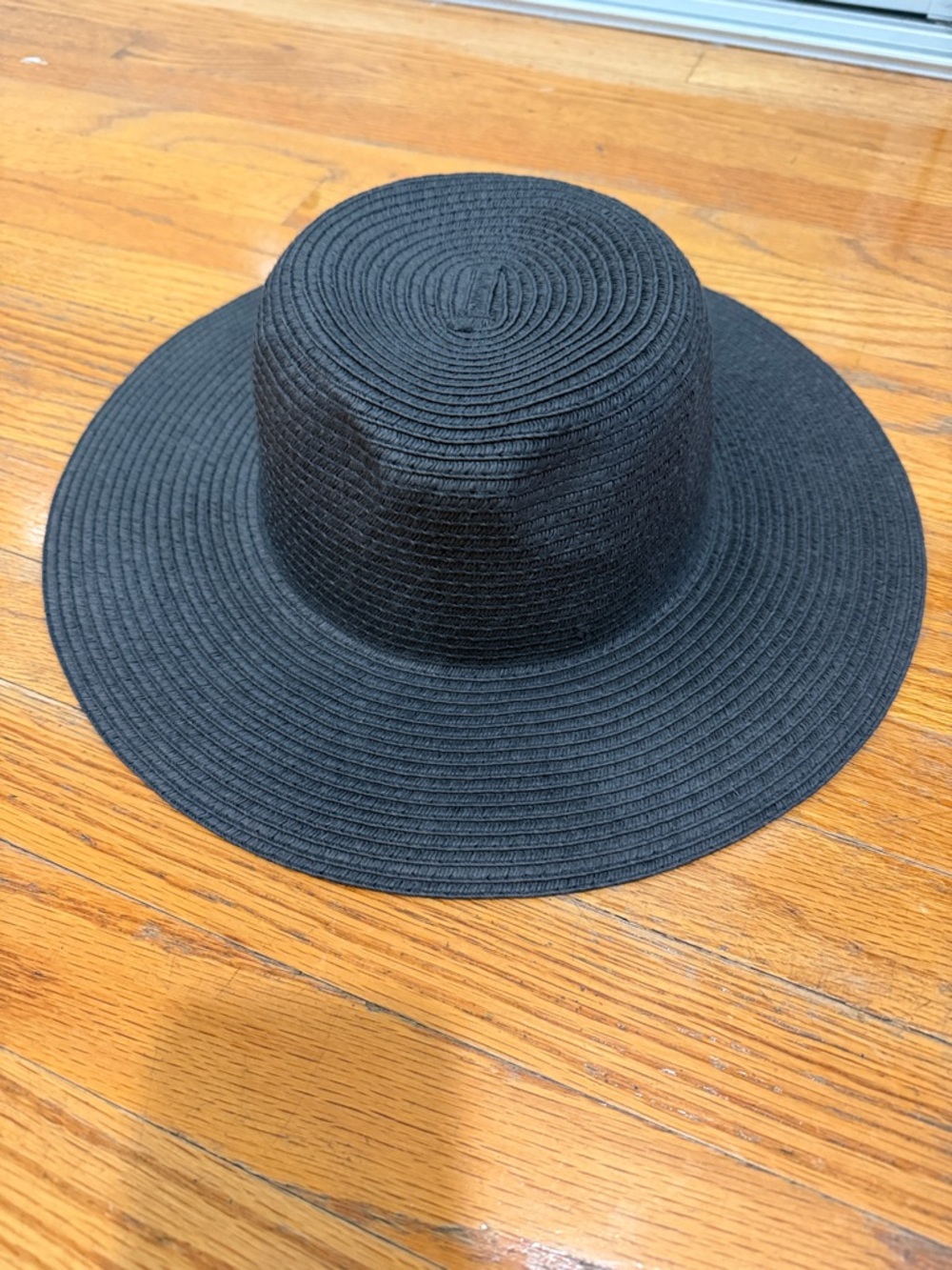Madewell Black Wide-Brim Straw Hat M/L